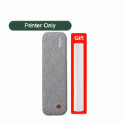 Gray fabric printer cover with apple logo labeled Printer Only and white gift roll on red background