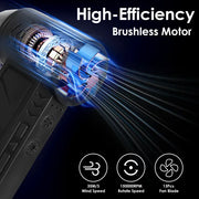 Compressed Air Duster With LED Light Up To 150000RPM Speed