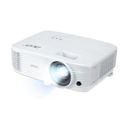 White Acer P1157i high brightness DLP projector with lens light on and ventilation grill