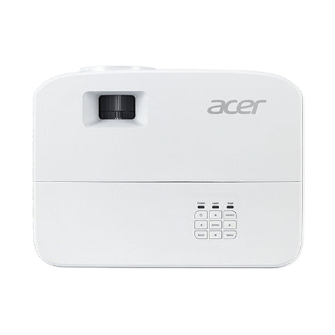 White Acer P1157i high brightness DLP projector with focus lens and control buttons