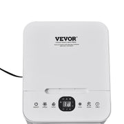White Vevor portable air conditioner control panel with power, speed, mode, cool, swing, and timer buttons