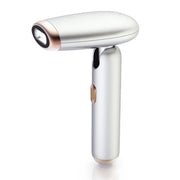 compact foldable laser hair removal device in white and rose gold with handheld design