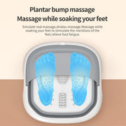 Foot spa bath massager with plantar bump massage and shiatsu features for foot fatigue relief