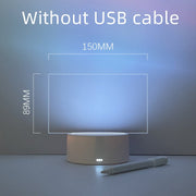 White light message writing board with marker and dimensions 150mm by 89mm, no USB cable