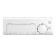 White UV toothbrush sterilizer with digital control dial and indicator buttons