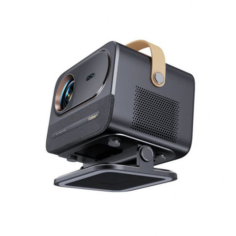 Compact Yaber CBK01237 smart Bluetooth projector with leather handle and adjustable stand